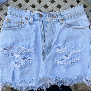 Authentic Levi’s high waisted jean shorts